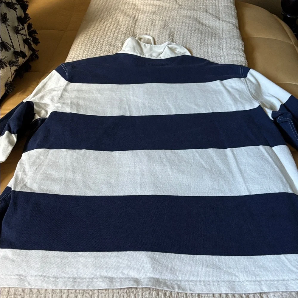 Ralph Lauren Classic Navy and Cream rugby shirt - Picture 7 of 8